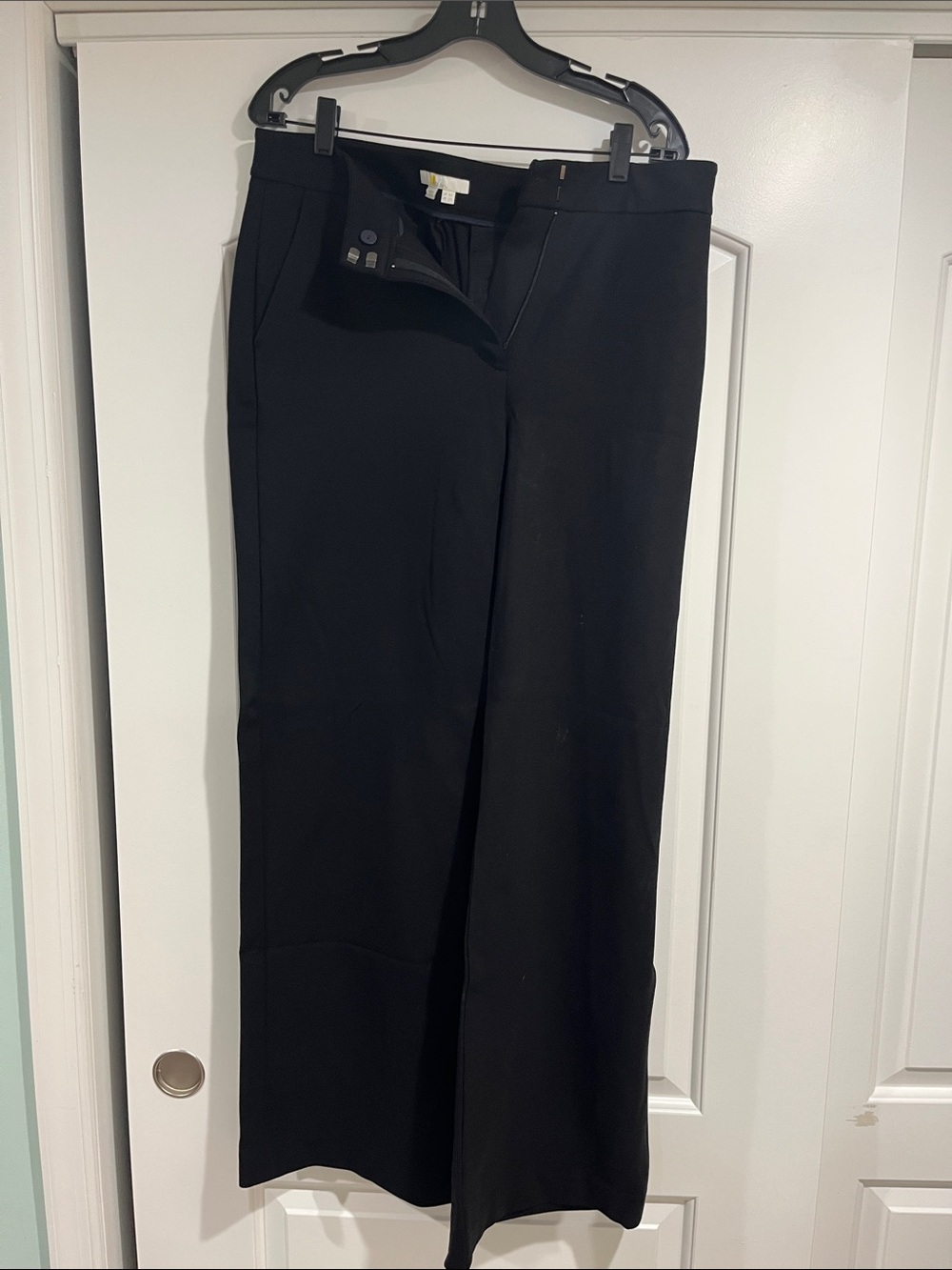 Boden wide leg black trousers